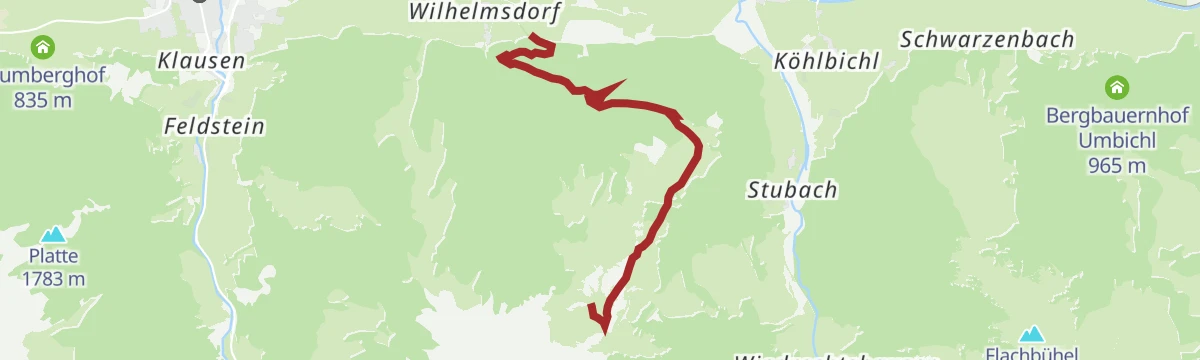 Route map: Stuhlfelden: Dürnsteinalm